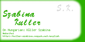 szabina kuller business card