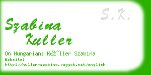 szabina kuller business card